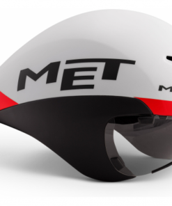 Casque Aero MET Drone Blanc Noir Rouge Mat 2022