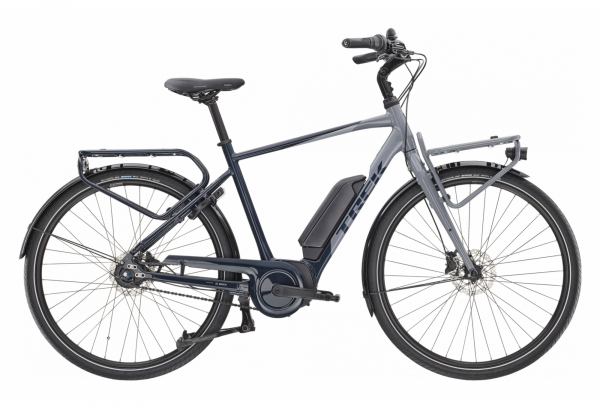 Vélo De Ville Électrique Trek District+ 2 Shimano Nexus 7V 300wh Bleu Marine / Gris 2023