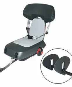 PORTE BEBE-SIEGE ENFANT ARRIERE POLISPORT A FIXER SUR PORTE BAGAGE FIXATION ETAU GUPPY JUNIOR GRIS COUSSIN GRIS CLAIR (6ANS - JUSQU'A 35 Kgs) HOMOLOGUE